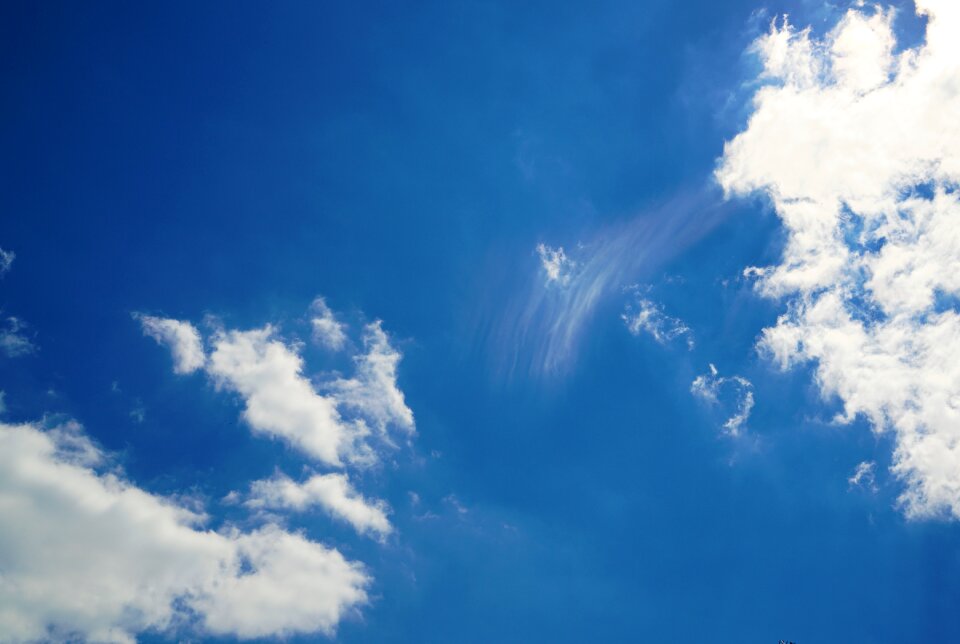 Blue sky clouds blue sky background white photo