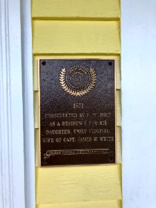 Plaque, Captain James White House, Graham, NC 