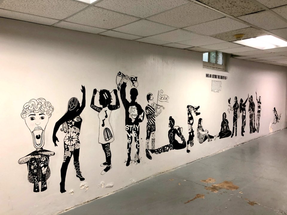 Mural, Basement Passageway, Watts Hall, North Carolina Sch… 