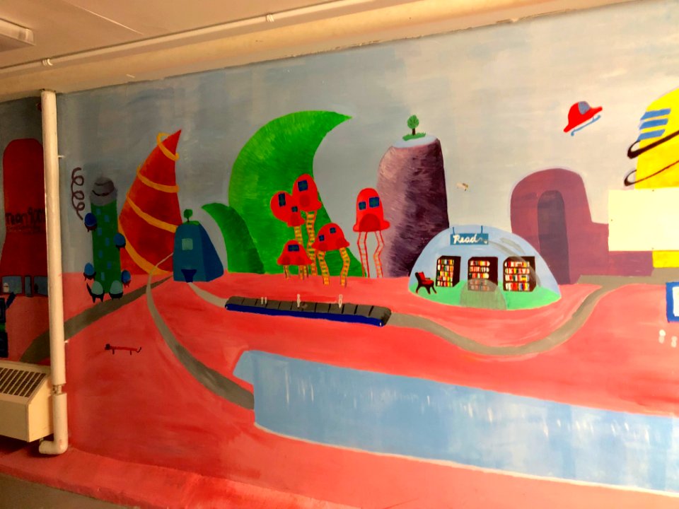 Mural, Basement Passageway, Reynolds Hall, North Carolina … 