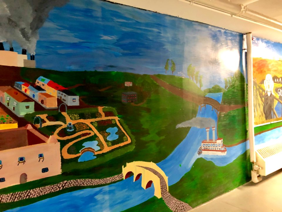 Mural, Basement Passageway, Reynolds Hall, North Carolina … 