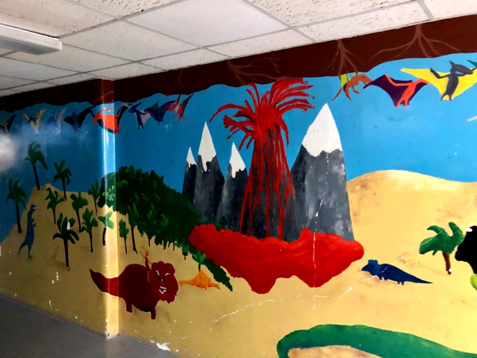Mural, Basement Passageway, Reynolds Hall, North Carolina … 
