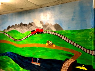 Mural, Basement Passageway, Reynolds Hall, North Carolina … 