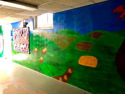 Mural, Basement Passageway, Reynolds Hall, North Carolina … 