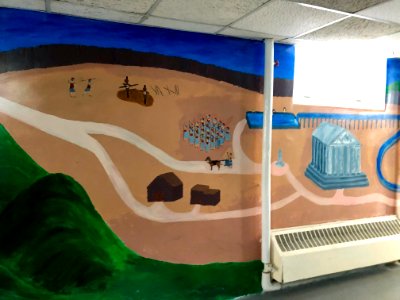 Mural, Basement Passageway, Reynolds Hall, North Carolina … 