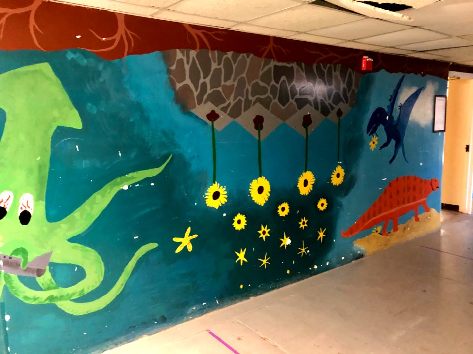 Mural, Basement Passageway, Reynolds Hall, North Carolina … 