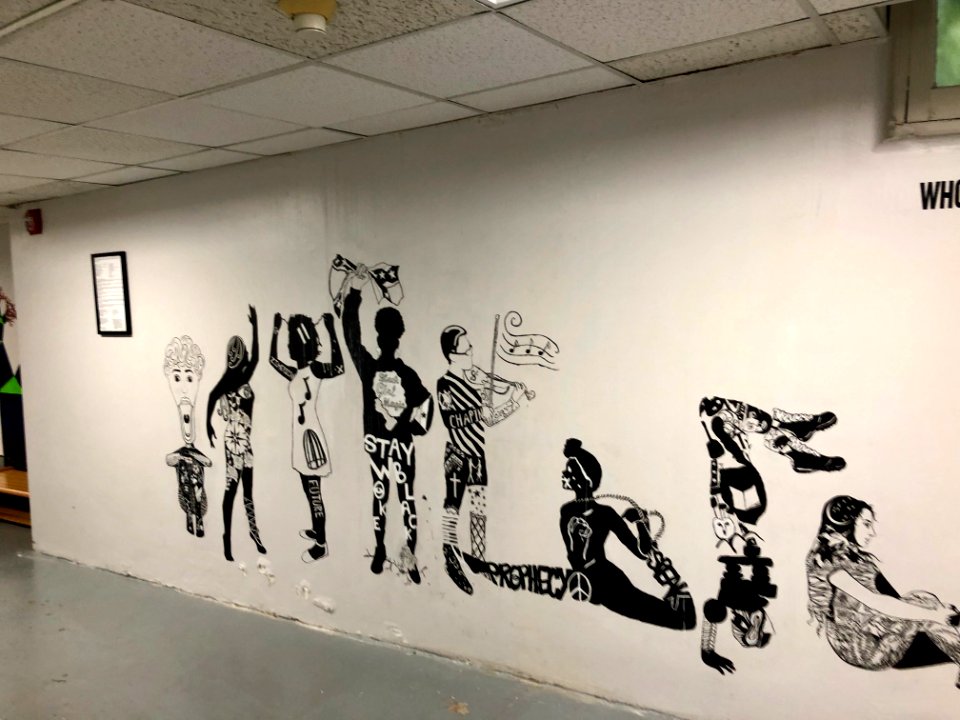 Mural, Basement Passageway, Watts Hall, North Carolina Sch… 