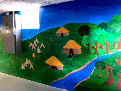 Mural, Basement Passageway, Reynolds Hall, North Carolina … 