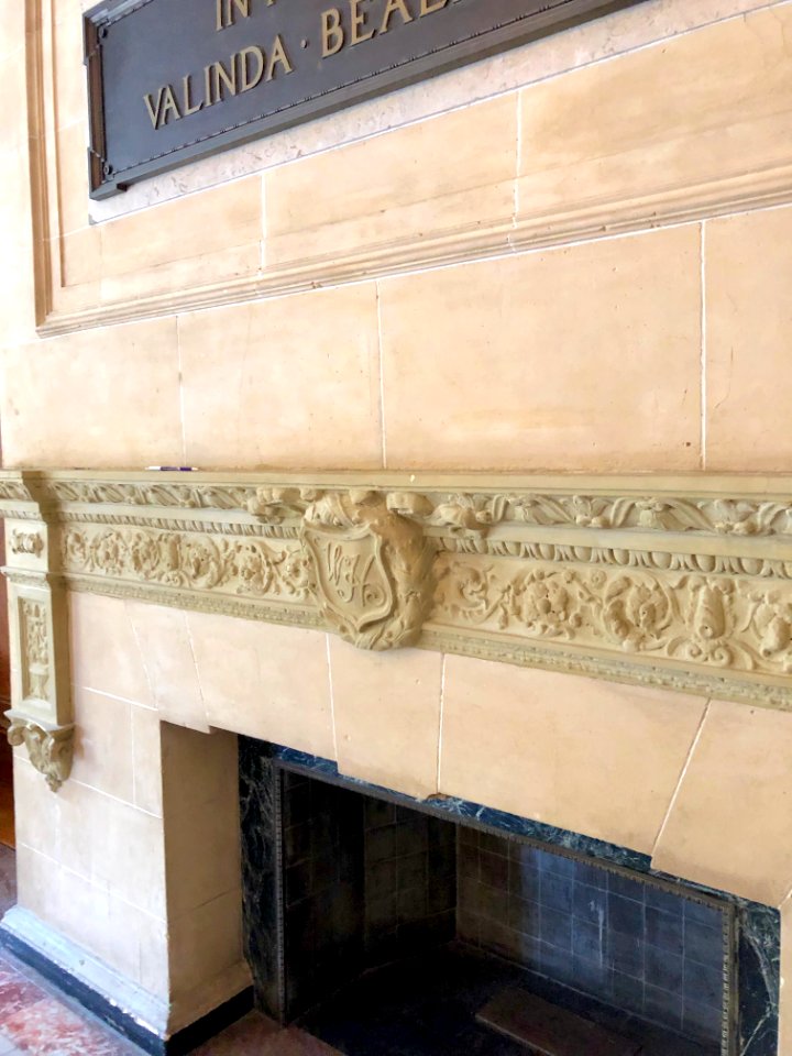 Fireplace Detail, Watts Hall Lobby, North Carolina School … 