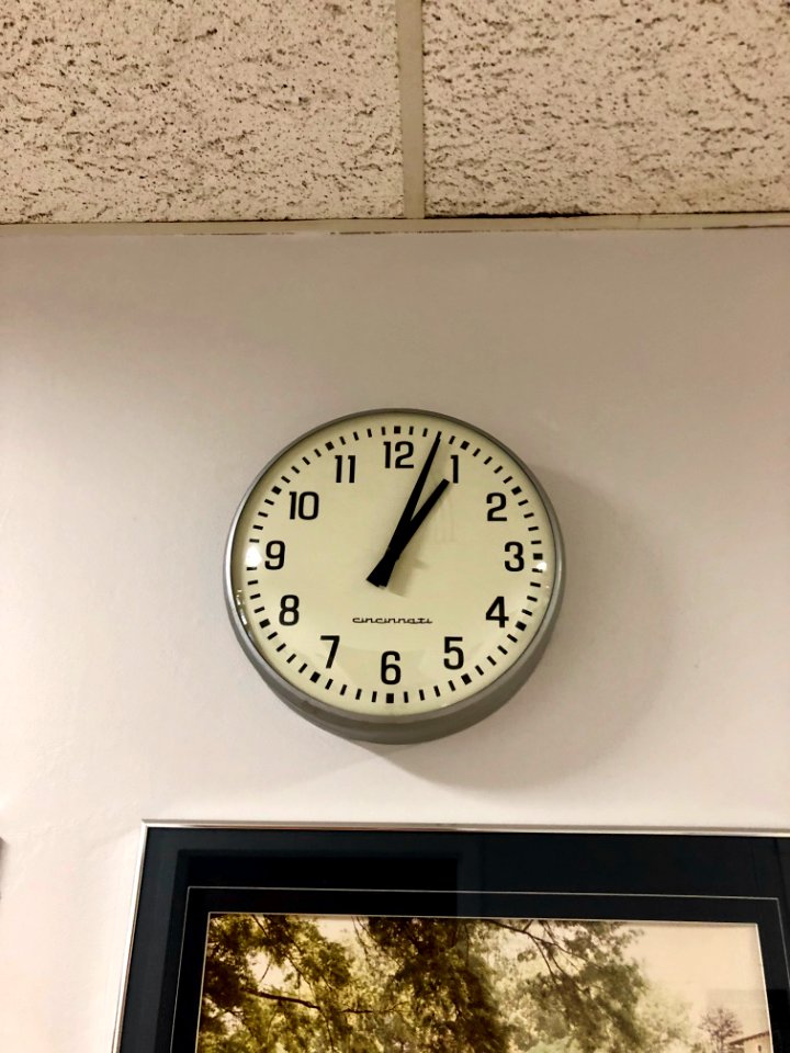 Cincinnati Time Company Clock, Watts Hall, North Carolina … 