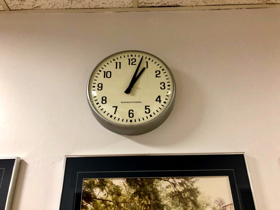 Cincinnati Time Company Clock, Watts Hall, North Carolina … 