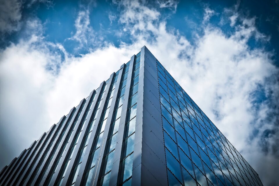 City glass facades facade