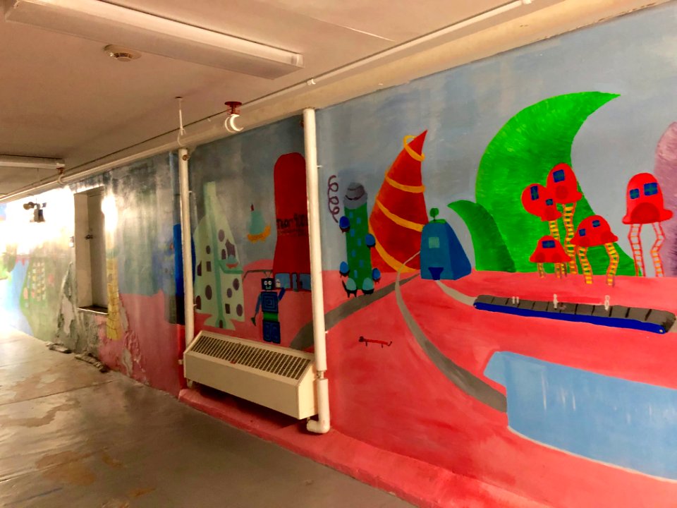 Mural, Basement Passageway, Reynolds Hall, North Carolina … 