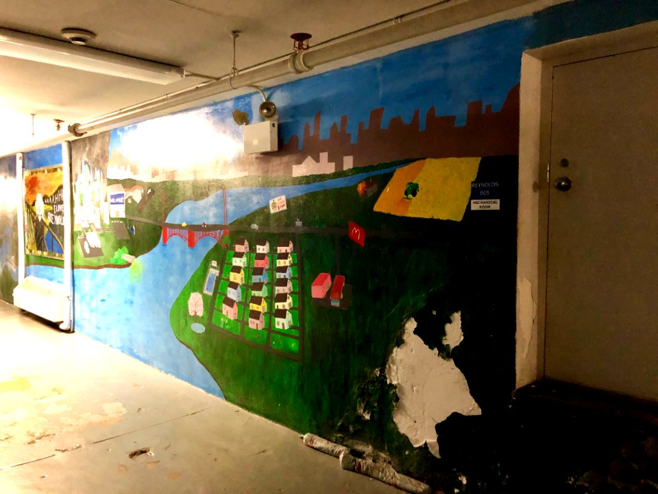 Mural, Basement Passageway, Reynolds Hall, North Carolina … 