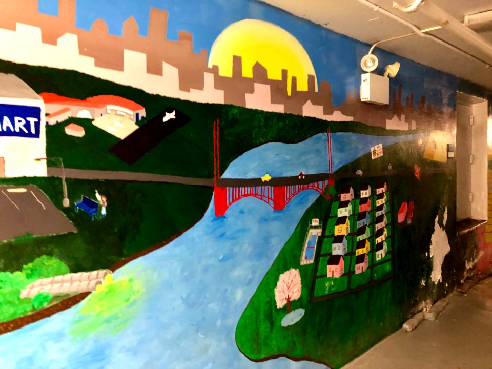 Mural, Basement Passageway, Reynolds Hall, North Carolina … 