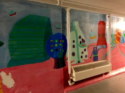 Mural, Basement Passageway, Reynolds Hall, North Carolina … 