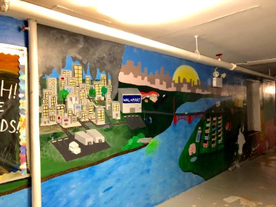 Mural, Basement Passageway, Reynolds Hall, North Carolina … 