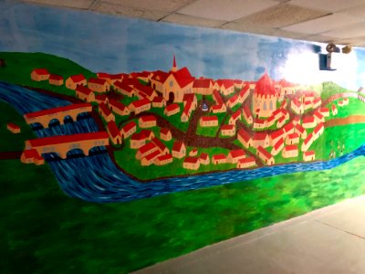 Mural, Basement Passageway, Reynolds Hall, North Carolina … 