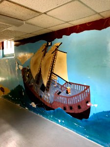 Mural, Basement Passageway, Reynolds Hall, North Carolina … 