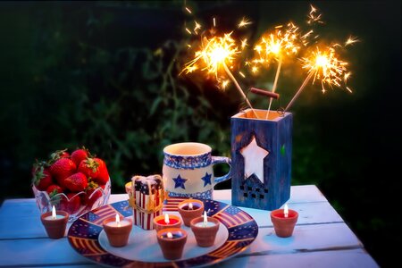 Candles patriotic july