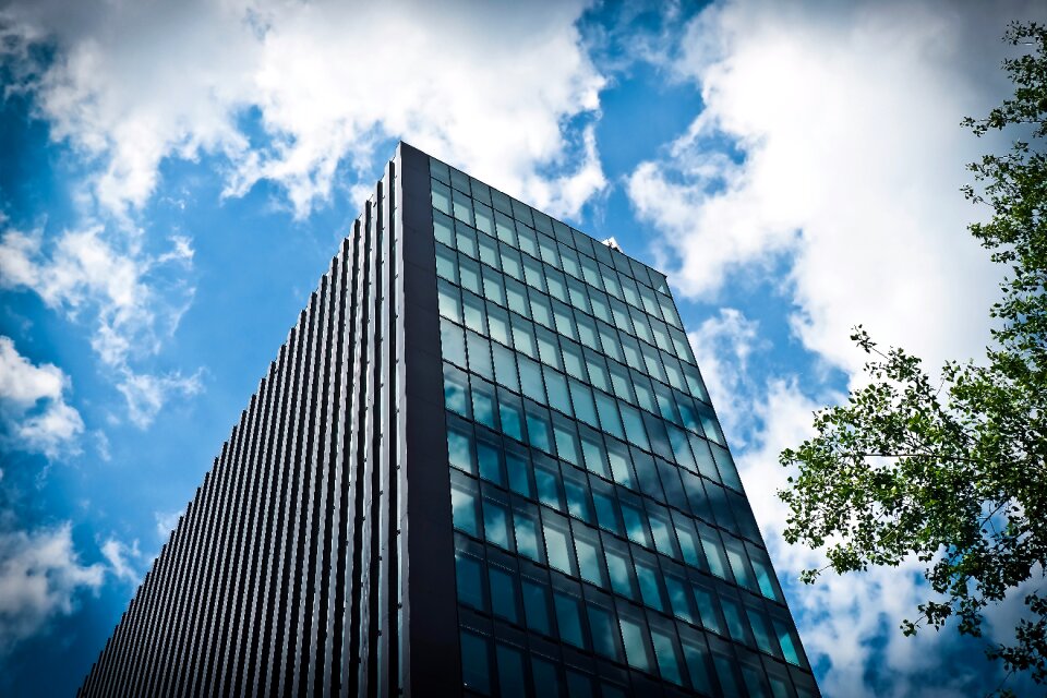 City glass facades facade