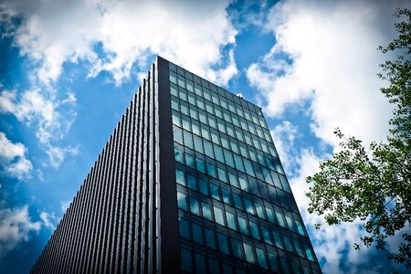 City glass facades facade
