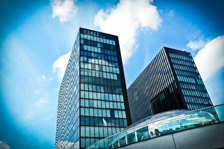 City glass facades facade
