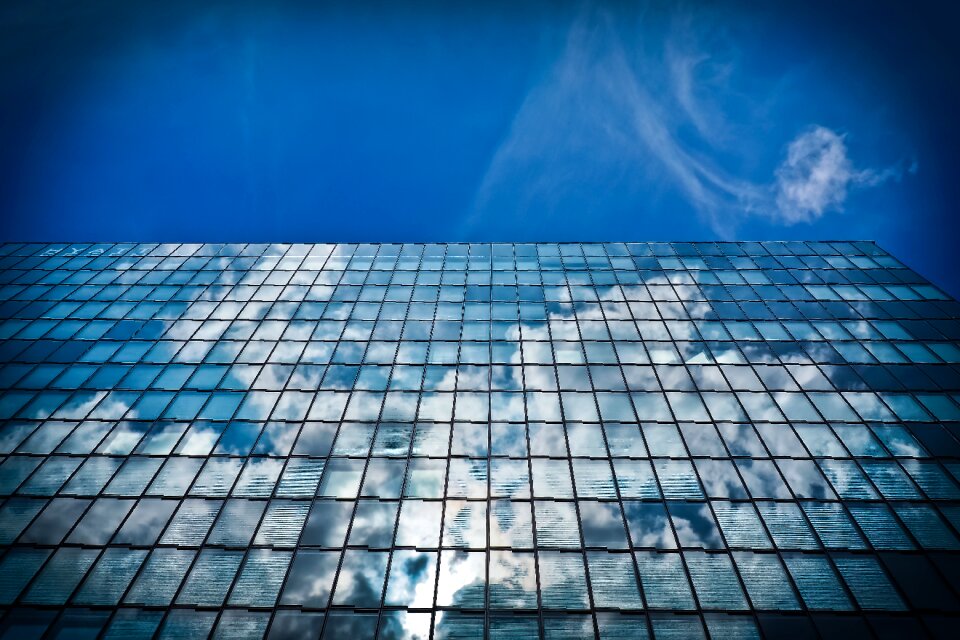 City glass facades facade