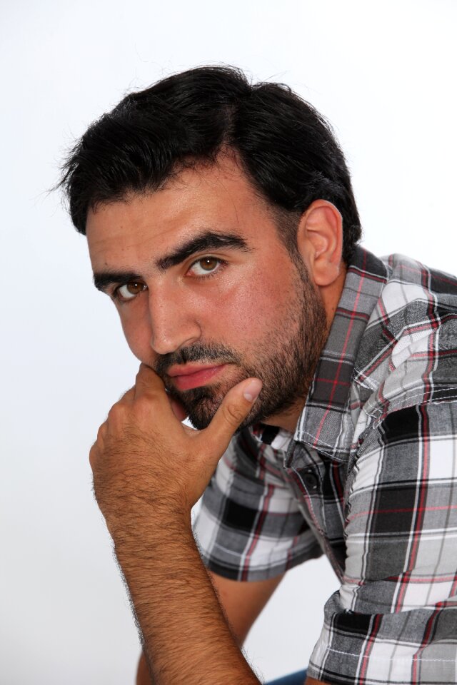 Person looking man