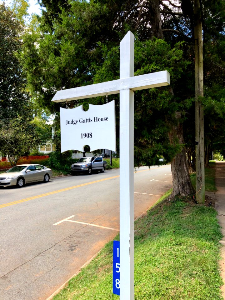 Historical Marker, Judge Gattis House, Hillsborough, NC 