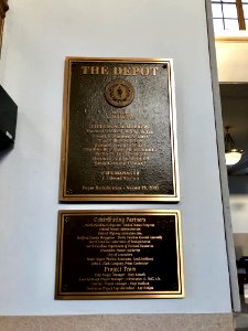 Historical Marker, J. Douglas Galyon Depot (Southern Railw… 