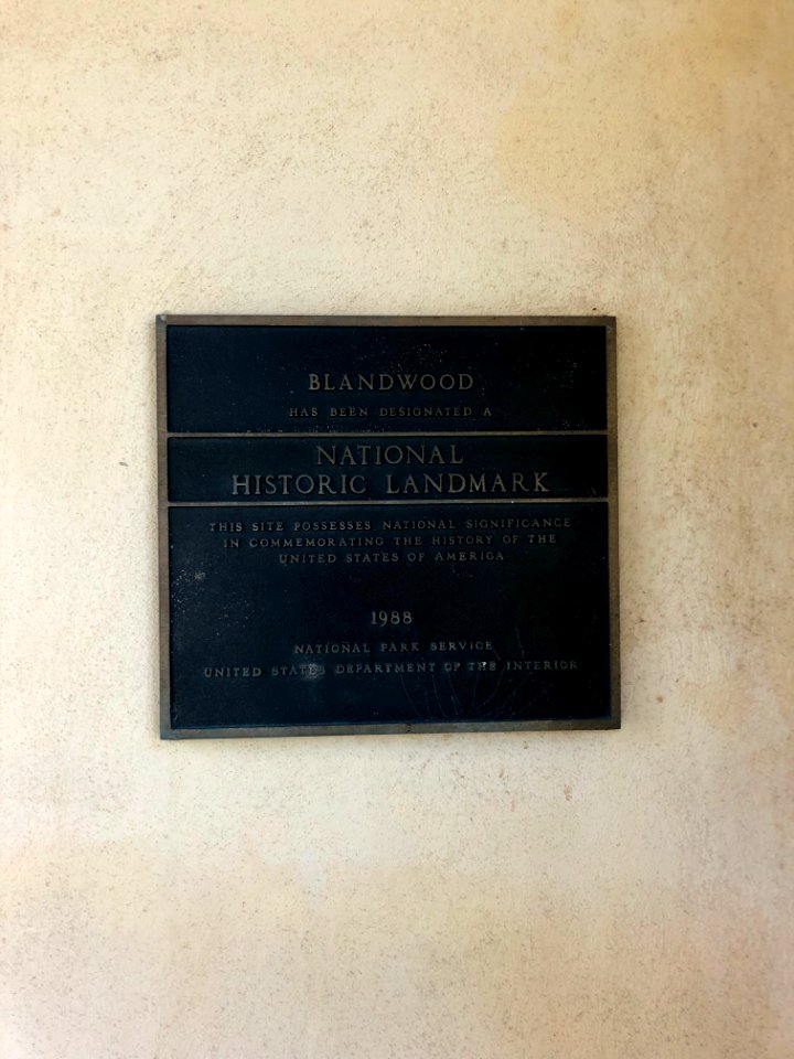 Historical Marker, Blandwood Mansion, Greensboro, NC 
