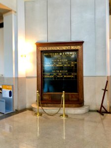 Schedule Board, J. Douglas Galyon Depot (Southern Railway … 