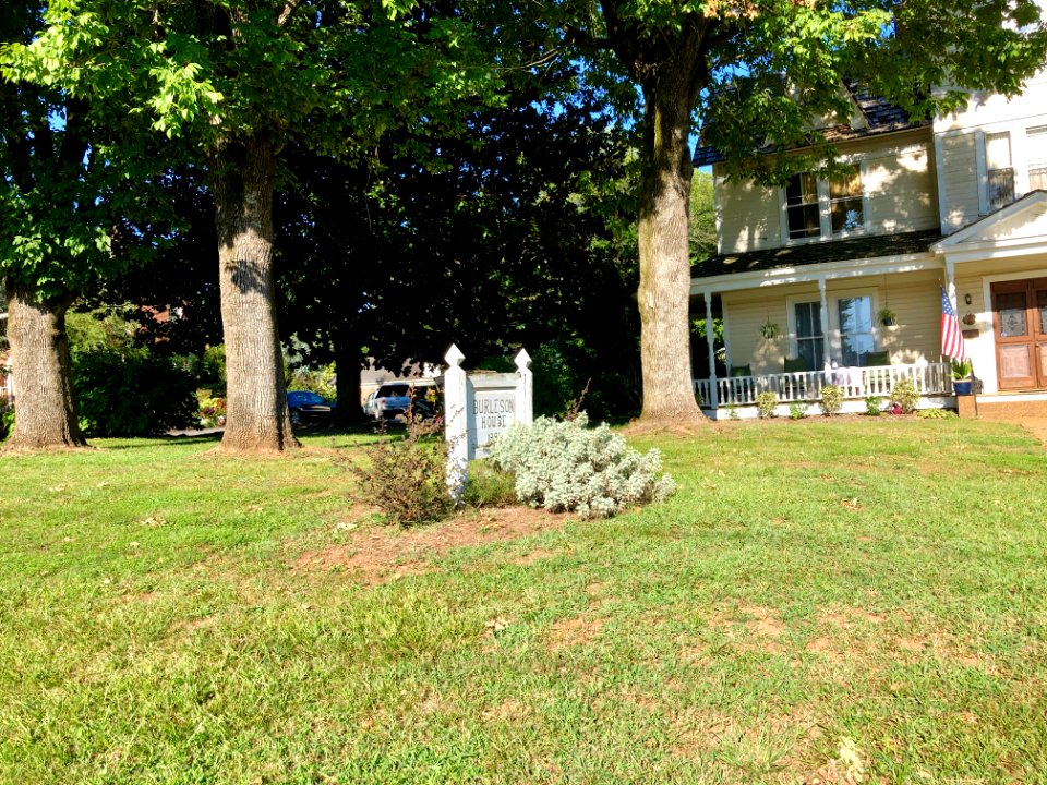 Sign, Burleson House, Lenoir Street, Morganton, NC 