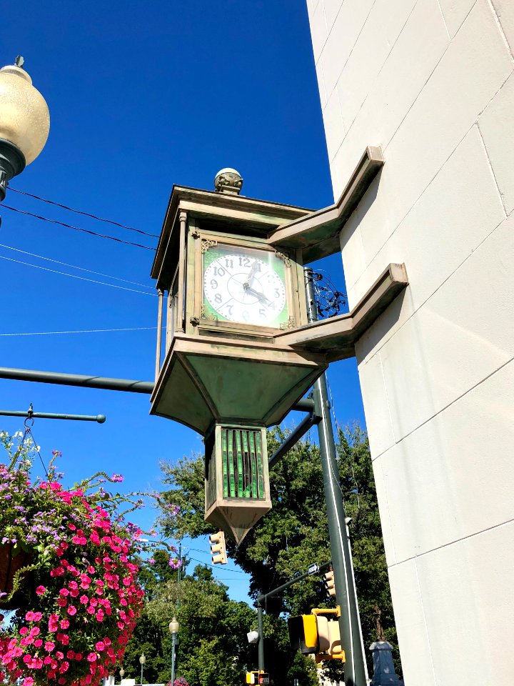 Corner Clock, Wells Fargo Bank Building, Morganton, NC 