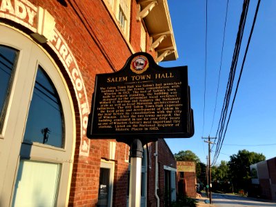 Historical Marker, Old Salem Town Hall, Old Salem, Winston… 