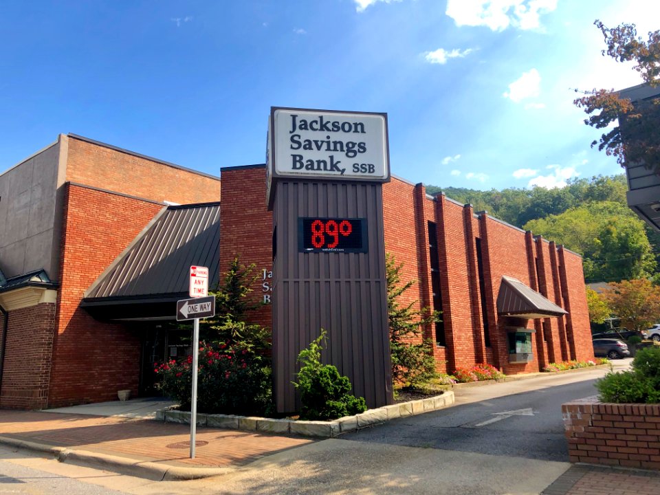 Jackson Savings Bank Sign, Sylva, NC 