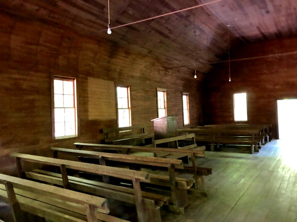 Interior, Smokemont (Oconaluftee) Baptist Church, Great Sm… 