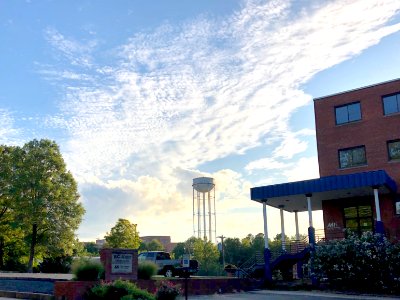 Fuller Street Water Tower from Morris Street, Durham, NC 