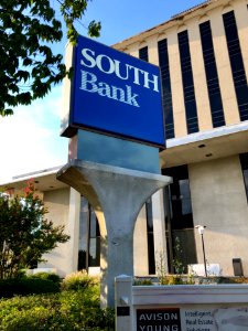Sign, South Bank Building, Durham, NC 