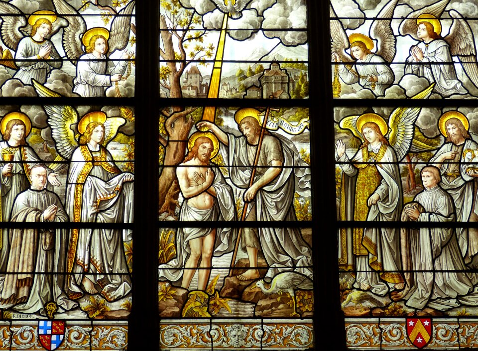 Stained glass image bible