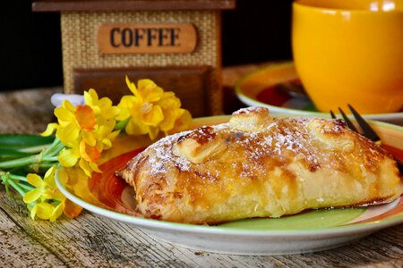 Apple turnover coffee cup