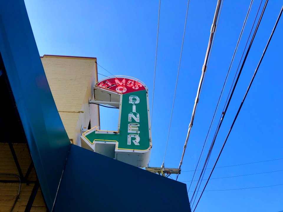 Elmo's Diner Sign, Old West Durham, Durham, NC 