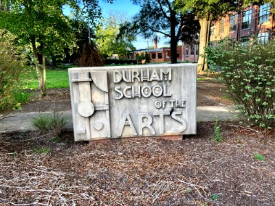 Sign, Durham School of The Arts (Old Durham High School), … 