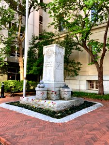 Vandalized Memorial, Old Durham County Courthouse, Durham,… photo