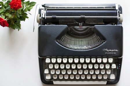 Typewriter rose journalist