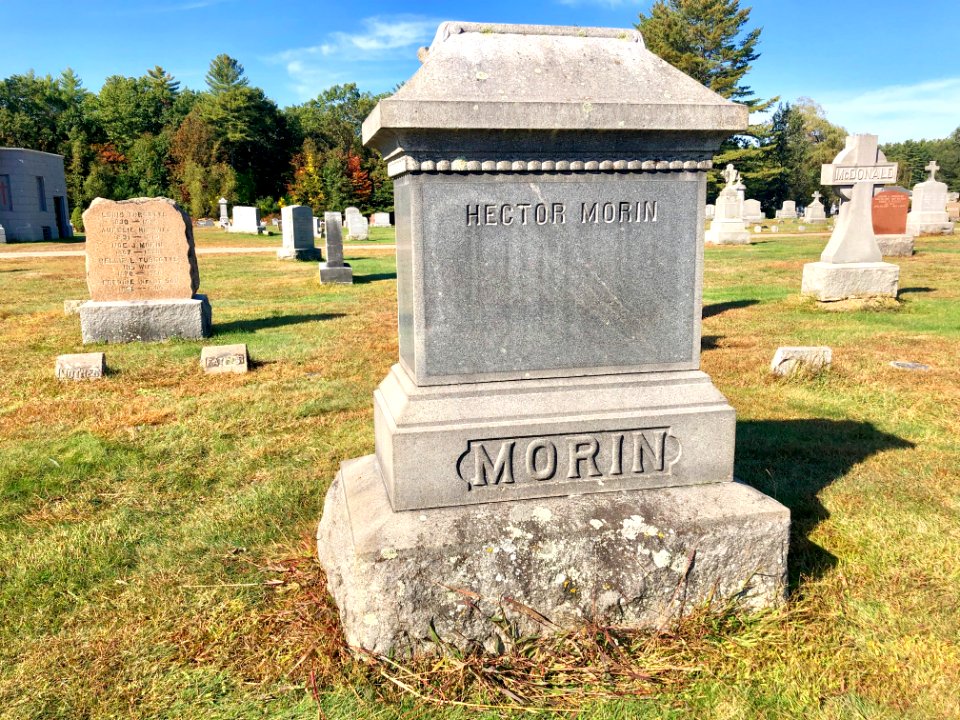 Morin Family Grave Marker, Holy Cross Cemetery, Franklin, … 