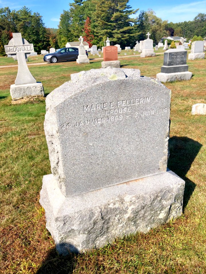 Marie E. Pellerin Grave Marker, Holy Cross Cemetery, Frank… 