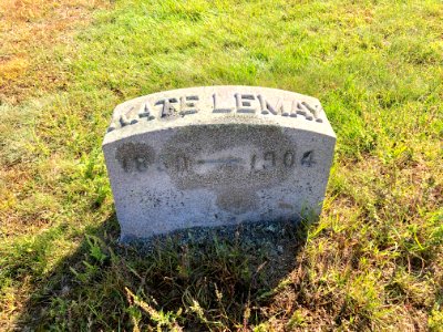 Kate LeMay's Grave Marker, Holy Cross Cemetery, Franklin, … 