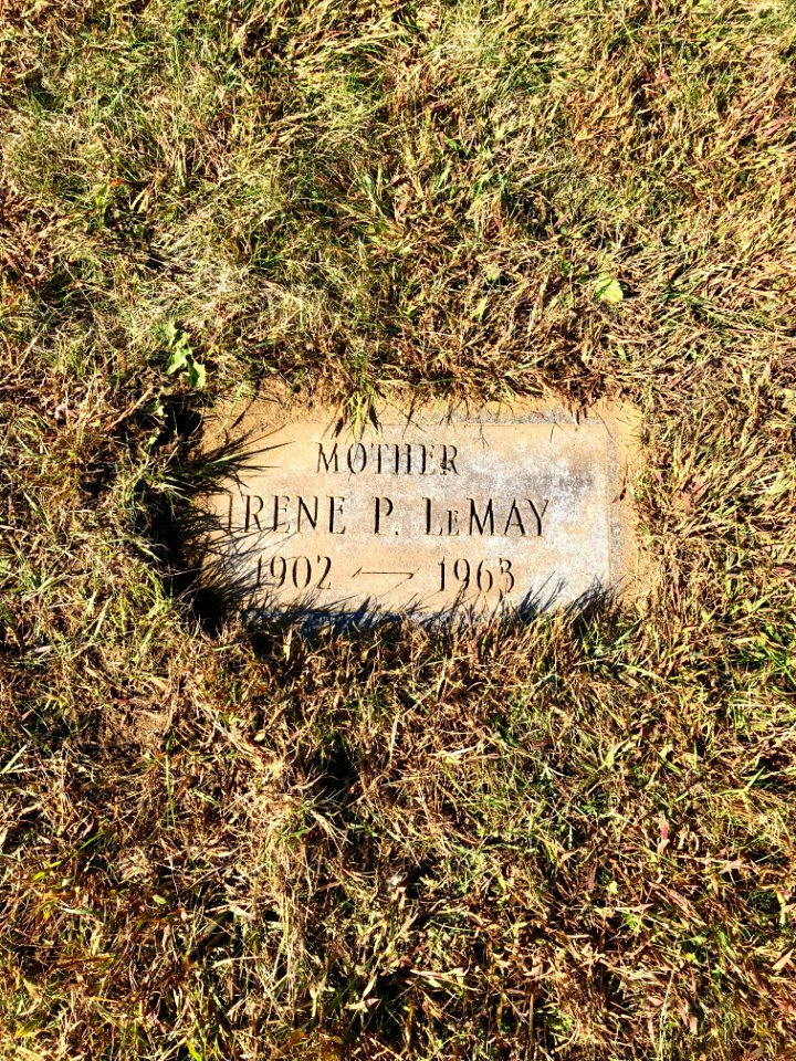Irene Pellerin LeMay's Grave Marker, Holy Cross Cemetery, … 
